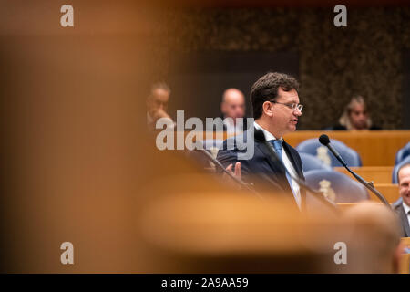 Den Haag, Pays-Bas. 14Th Nov, 2019. DEN HAAG, 14-11-2019, le débat sur l'stikstofcrisis aux Pays-Bas. Membre de l'ADC du parlement Jaco Geurts : Crédit Photos Pro/Alamy Live News Banque D'Images