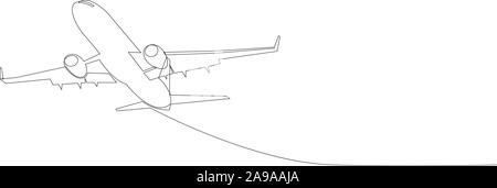 Un dessin de l'objet vectoriel isolés - avion de passagers Illustration de Vecteur