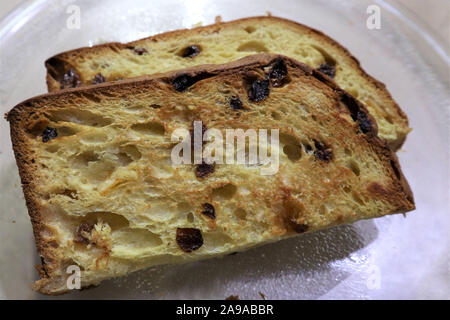 Noël italien traditionnel de Noël Panettone panettone cupcake sucré. Banque D'Images