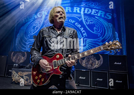 Londres, Angleterre : Black Star Riders effectuer à l'O2 Shepherds Bush Empire comprend : Scott Gorham Où : London, Royaume-Uni Quand : 12 Oct 2019 Crédit : Neil Lupin/WENN Banque D'Images