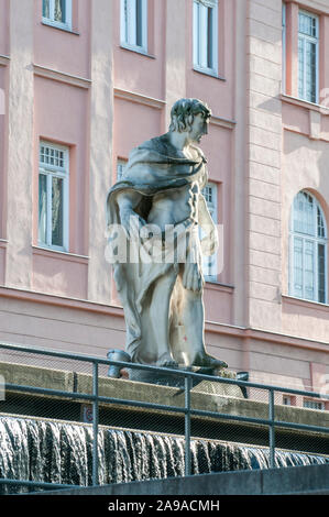 Statue de style classique de l'Haus des Meeres Aqua Terra square Zoo, Vienne, Autriche Banque D'Images