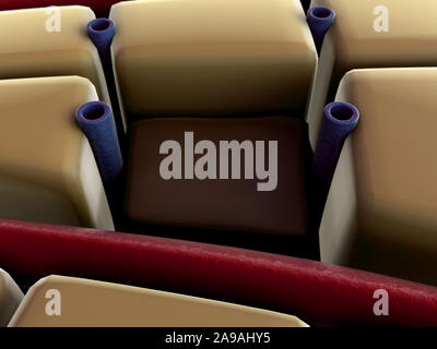 Structure du foie, attaque de virus le foie, le système immunitaire humain, surface du foie, les cellules du foie, maladie du foie, du foie, de structure Banque D'Images