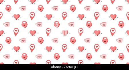 Modèle logique pour la Saint-Valentin. Le 14 février. Jour de la Saint-Valentin. Coeur.. Illustration de Vecteur