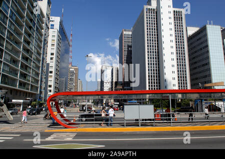 Avenue Paulista, Sao Paulo, Brésil Banque D'Images