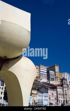 Mário Cravo, Cayru Monument Square, Cidade Baixa, Salvador, Bahia, Brésil Banque D'Images