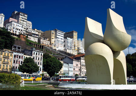 Mário Cravo, Cayru Monument Square, Cidade Baixa, Salvador, Bahia, Brésil Banque D'Images