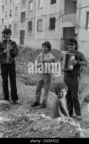 Les Tsiganes, Tirana, Albanie, SEP' 91. Banque D'Images