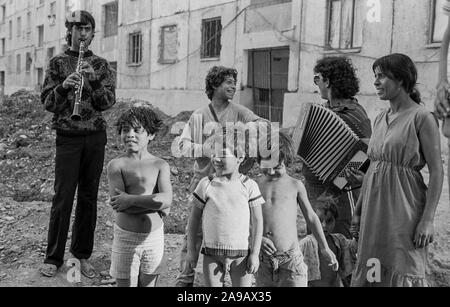 Les Tsiganes, Tirana, Albanie, SEP' 91. Banque D'Images