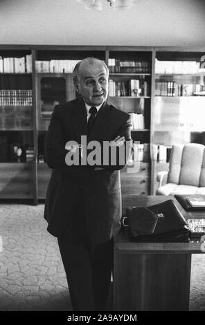 Ramiz Alia, Ex-Président de l'Albanie, à Tirana, Albanie, 1992. Banque D'Images