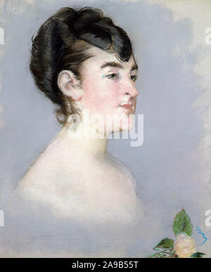 Edouard Manet, portrait, Mademoiselle Isabelle Lemonnier, (1857-1926), 1879-1882 Banque D'Images