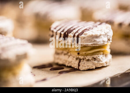 Traditionnel slovaque et tchèque de la pâtisserie de noël laskonky. Banque D'Images