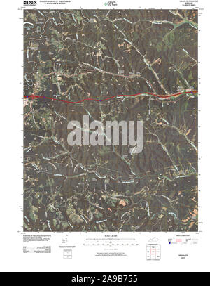 Carte TOPO USGS KENTUCKY KY Grahn 20100422 TM Banque D'Images