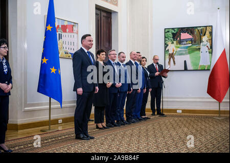 Varsovie, Pologne. 14Th Nov, 2019. Le Président Andrzej Duda durant la cérémonie de désignation. Credit : SOPA/Alamy Images Limited Live News Banque D'Images