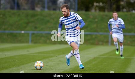 Duisburg, Allemagne. 14Th Nov, 2019. firo : 14.11.2019 Football, 3e ligue, la saison 2019/2020 MSV Duisburg - De Graafschap Doetinchem, Ahmet Engin TEST (#  9) MSV Duisburg, simple action, l'utilisation dans le monde entier | Credit : dpa/Alamy Live News Banque D'Images