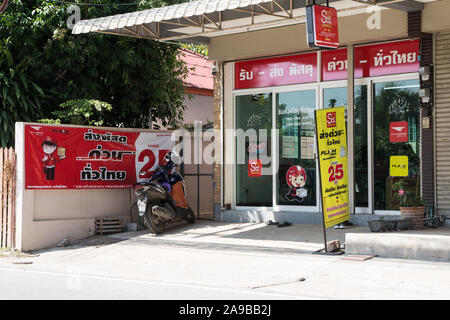 Chiang Mai, Thaïlande - 6 novembre 2019 : Flash Express Shop. Service de livraison de colis à l'intérieur de la Thaïlande. Banque D'Images