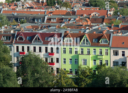 16.08.2018, Berlin, Allemagne - paysage urbain avec des bâtiments de style Wilhelmien dans Sprengelkiez le district de Berlin-Mitte, quartier de Wedding. 0CE1 Banque D'Images