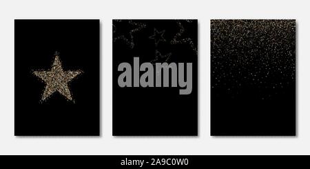 Conception du modèle d'invitation avec paillette d'or.conception festive,cartes postales,invitations brochures Illustration de Vecteur