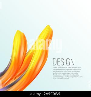 Abstract colorful vector background color flow, pour l'onde liquide brochure design, site web, flyer. Stream fluide. Peinture acrylique Illustration de Vecteur