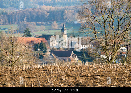 Lippoldsberg Lippoldsberg, Monastère, la vallée de la Weser, Weser Uplands, Thuringe, Hesse, Allemagne Banque D'Images