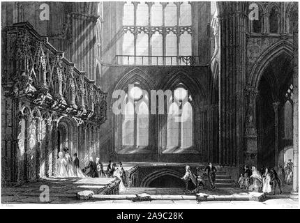 Une gravure de la cathédrale de Glasgow, Lanarkshire, Écosse Royaume-Uni numérisée à haute résolution à partir d'un livre imprimé en 1859. Croyez libre de droits d'auteur. Banque D'Images