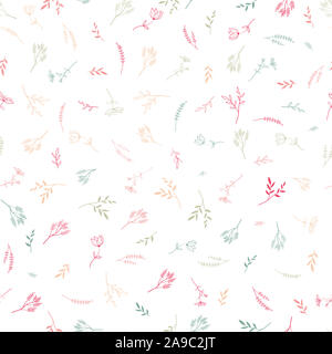 Cute hand drawn seamless floral pattern, grande pour la Saint-Valentin, rétractable, bannières, papiers peints, textiles - conception vectorielle Banque D'Images