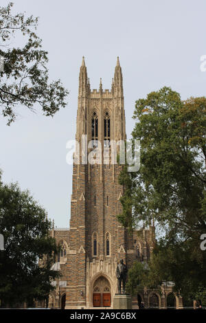 L'avant de l'Université Duke Chapelle dans Durham, North Carolina, États-Unis Banque D'Images