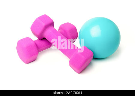 Medicine Balls et lever des poids Banque D'Images