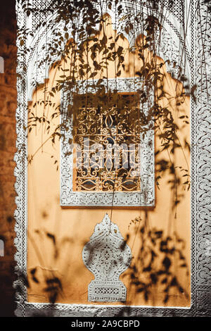 Détail de jardins Majorelle à Marrakech Banque D'Images