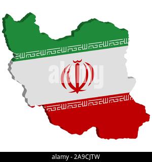 Carte Drapeau d'Iran Vector illustration EPS 10 Illustration de Vecteur