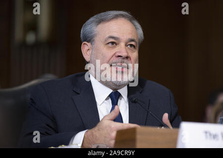 Novembre 14, 2019, Washington, District of Columbia, États-Unis : Dan Brouillette témoigne devant le comité du Sénat américain sur l'énergie et des ressources naturelles sur la colline du Capitole à Washington, D.C., États-Unis, le Jeudi, Novembre 14, 2019, qu'ils jugent sa candidature pour être secrétaire de l'énergie. (Crédit Image : © Stefani Reynolds/CNP via Zuma sur le fil) Banque D'Images