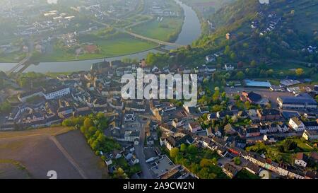 À Saarburg, 3621 Rivière Sarre, Rhénanie-Palatinat, Allemagne Banque D'Images