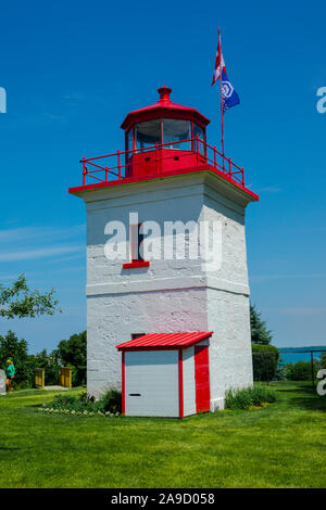 Phare de Goderich à Goderich (Ontario) Canada est la plus ancienne station de phare canadien sur le lac Huron et la première était composée d'une paire de feux d'établir Banque D'Images