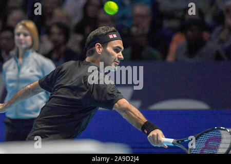 Roma, Italie. 14Th Nov, 2019. Roger Federer, sui, au cours Nitto finale ATP NOVAK DJOKOVIC VS ROGER FEDERER, Tennis les internationaux à Londres, l'Italie, le 14 novembre 2019 - LPS/Roberto Zanettin Crédit : Roberto Zanettin/LPS/ZUMA/Alamy Fil Live News Banque D'Images