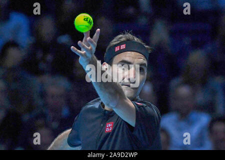 Roma, Italie. 14Th Nov, 2019. Roger Federer, sui, au cours Nitto finale ATP NOVAK DJOKOVIC VS ROGER FEDERER, Tennis les internationaux à Londres, l'Italie, le 14 novembre 2019 - LPS/Roberto Zanettin Crédit : Roberto Zanettin/LPS/ZUMA/Alamy Fil Live News Banque D'Images