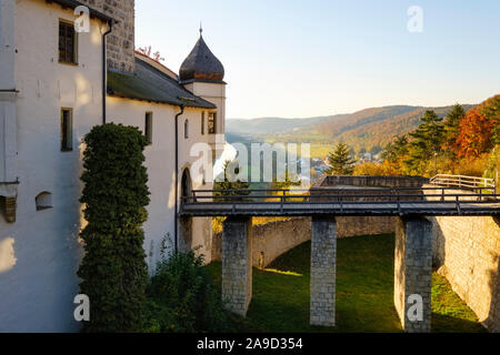 Château Prunn près de Riedenburg, Altmuehl, vallée de la Basse Bavière, Bavarois, Allemagne Banque D'Images