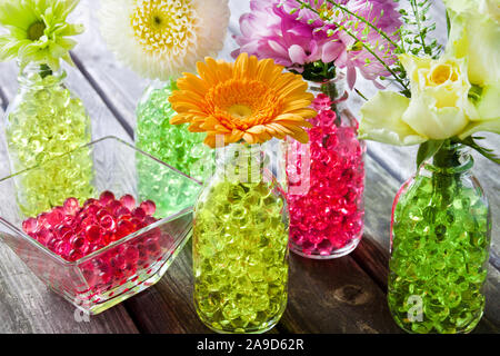 Des bulles dans l'eau des fleurs Banque D'Images