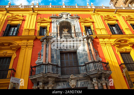 Malaga, Spain-May 16, 2019 : la cathédrale de Malaga (Catedral de Encarnacion), Andalousie, Espagne Banque D'Images