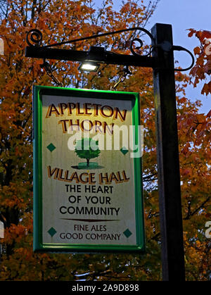 Appleton Thorn Village Hall, Stretton Rd, Appleton Thorn, Warrington, Cheshire, Angleterre, Royaume-Uni, WA4 4RT Banque D'Images
