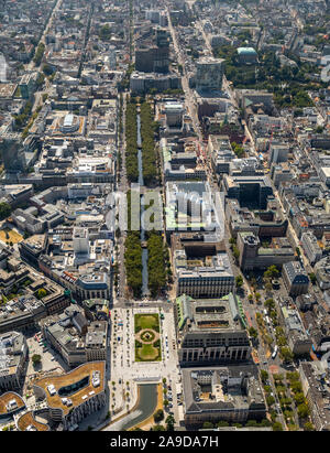 Shopping Street kings avenue et à l'opéra allemand Rhein, municipalité 01, Düsseldorf, Rhénanie du Nord-Westphalie, Allemagne, Banque D'Images