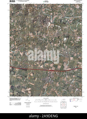 Carte TOPO USGS KENTUCKY KY Midway 20100407 TM Banque D'Images