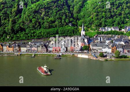 Saint- Goar, vallée du Rhin, Rhénanie-Palatinat, Allemagne Banque D'Images