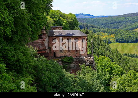 Chapelle grave pour le roi Jean de Bohême sur la Klause, ferme du parc, la vallée de la Sarre, Rhénanie-Palatinat, Allemagne Banque D'Images