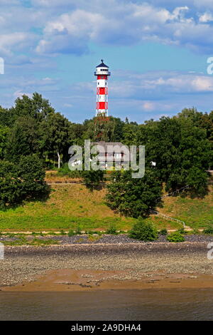 Phare de Rissen sur l'Elbe, Hambourg, Allemagne Banque D'Images