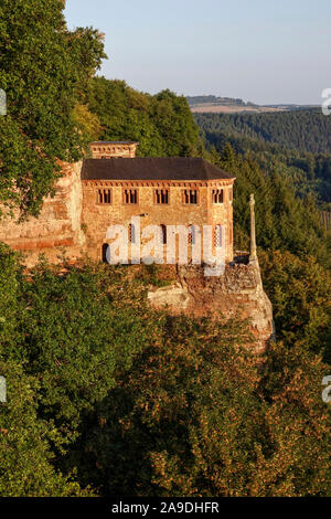 Klause avec chapelle funéraire de Jean de Luxembourg en ferme du parc, la vallée de la Sarre, Rhénanie-Palatinat, Allemagne Banque D'Images