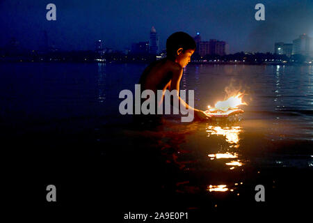 Dev Deepawali, Festival de l'Inde . Banque D'Images