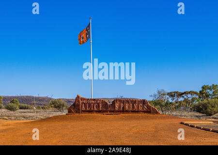 Bienvenue à Alice Springs dans le territoire du Nord, Australie Banque D'Images