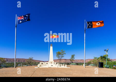 8 Oct 19 - Alice Springs, Territoire du Nord, Australie. L'Anzac Hill Memorial à Alice Springs. Banque D'Images