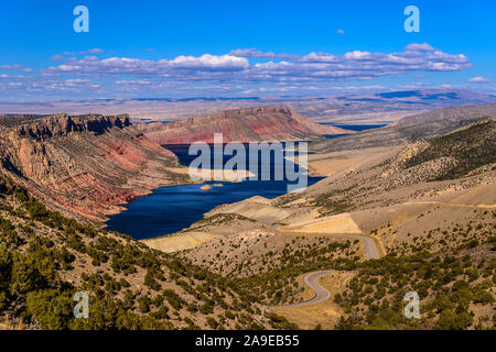 Les USA, Utah, Dagett county, Manille, Flaming Gorge, ruisseau Sheep, Sheep Creek donnent sur la baie Banque D'Images