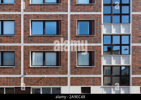 La Finlande, Vaasa, bâtiment préfabriqué, vue frontale Banque D'Images