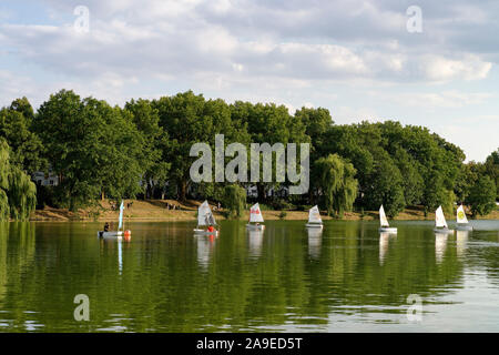 Zone de loisirs de verdure lac Aasee, Münster, Münster, Rhénanie du Nord-Westphalie, Allemagne Banque D'Images